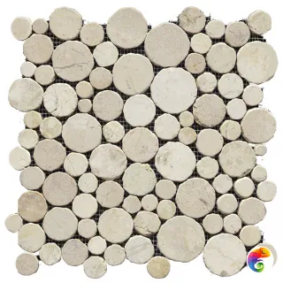 LANTIC PARADISE ROUND STONE BLANCO 31.5x31.5 G-110
