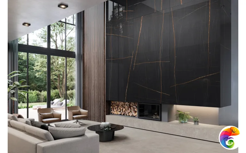 PORCELANOSA XLIGHT NYLO NOIR 01 POLISHED 120х270 G-2705