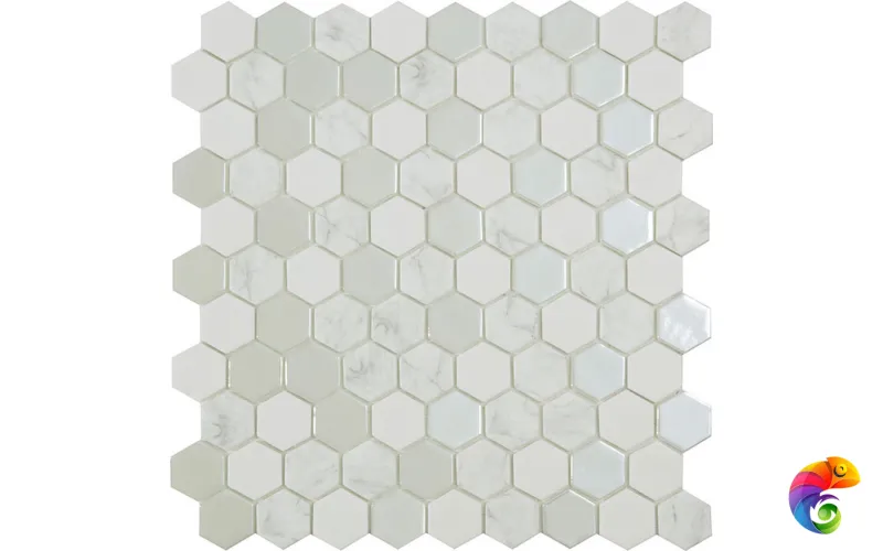 VIDREPUR ANTARCTICA SNOW HEX (3.5Х3.5) 31.7х30.7