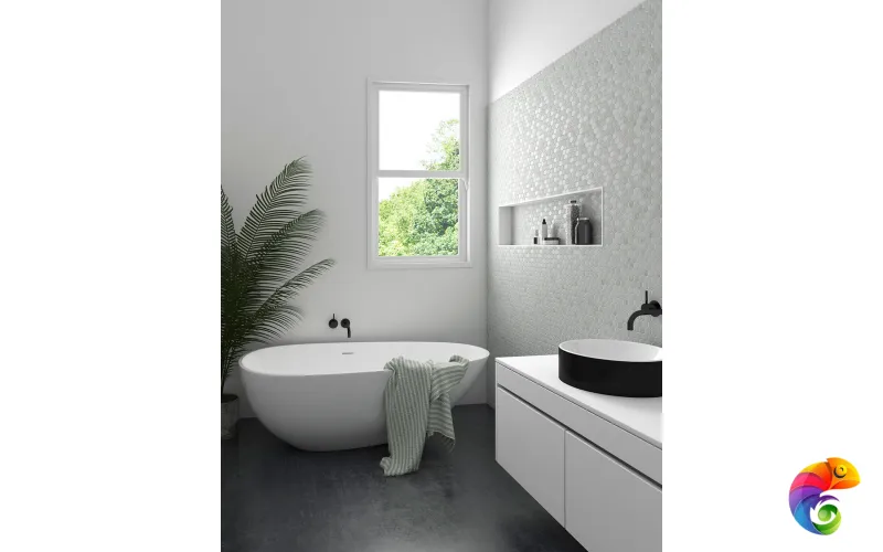 VIDREPUR ANTARCTICA SNOW HEX (3.5Х3.5) 31.7х30.7