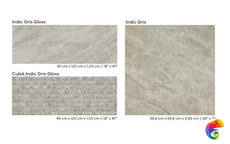 PORCELANOSA INDIC GRIS GLOSS 45х120 G-270