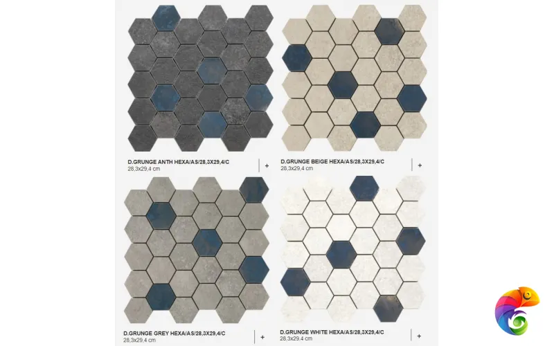 PERONDA D.GRUNGE FLOOR WHITE HEXAGON AS 28.3х29.4 P-60