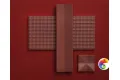 HARMONY PIQUE WAFFLE BORDEAUX 20х40 Q-40