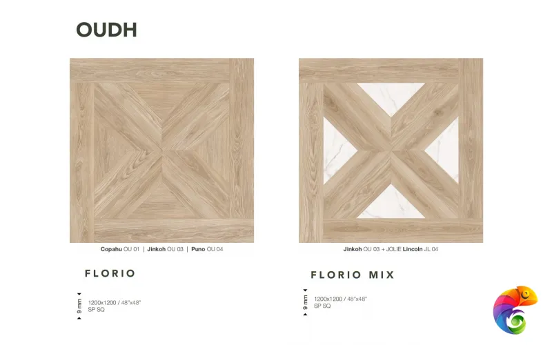 MIRAGE FLORIO MIX OU 03 + JL 04 SQ 120х120x9