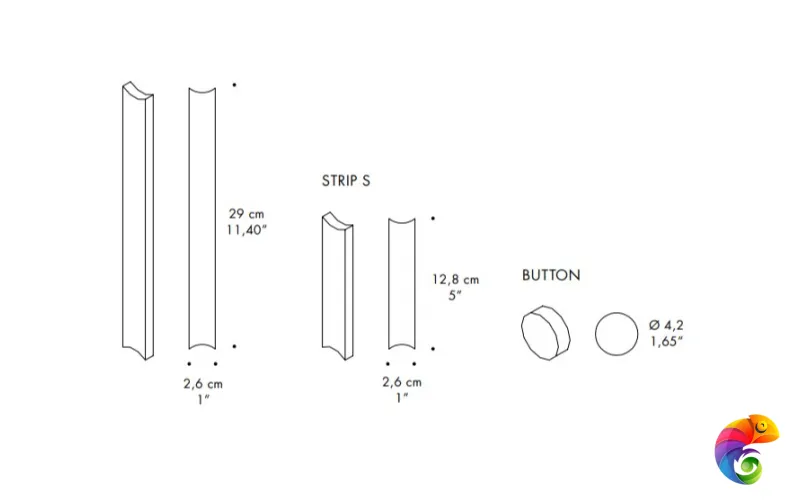 MUTINA WHITE BUTTON 4.2х4.2x1.5