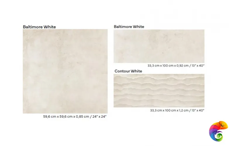 PORCELANOSA BALTIMORE WHITE 33.3x100х0.92 G-271