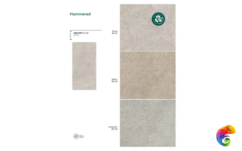 MIRAGE ICELANDIC RS 04 HAMMERED SP SQ 60х119.7x0.8