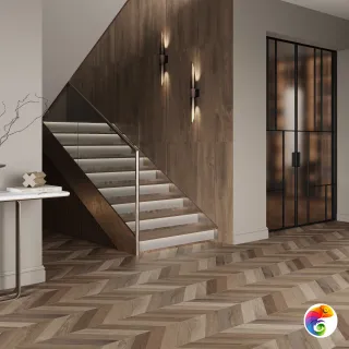 Wood Latina Brown Chevron M Laparet