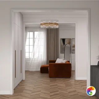 Wood Lux Walnut Chevron M Laparet