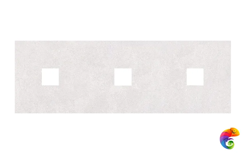 Студио Декор (с 3-мя вырезами 4,6х4,6) серый 20х60