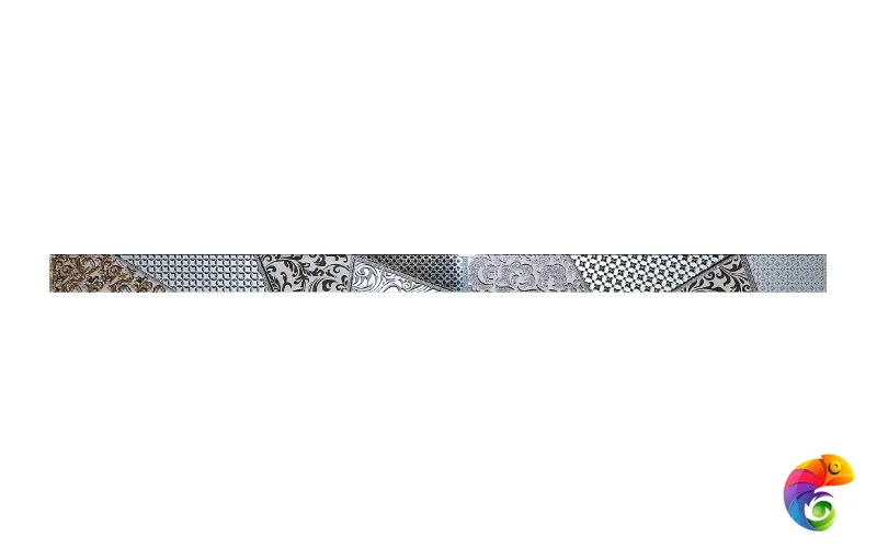 Берген Бордюр стеклянный серый 3,5х60