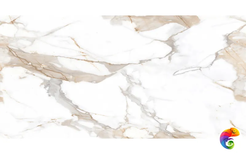 Calacatta Fairy Gold Керамогранит бежевый 60х120 Полированный