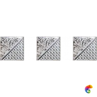 Берген Комплект стеклянных вставок (3шт/компл.) серый 4,5х4,5