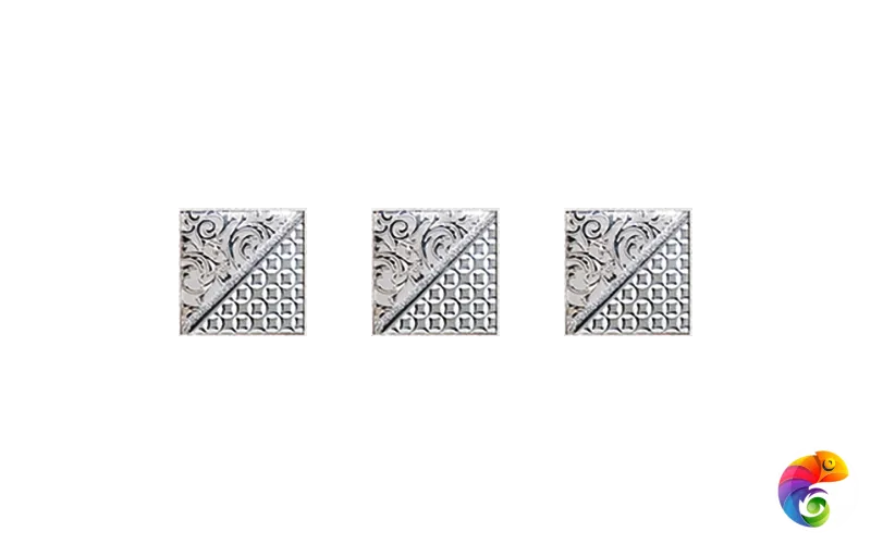 Берген Комплект стеклянных вставок (3шт/компл.) серый 4,5х4,5