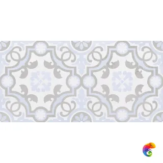 Depo Плитка настенная узор голубой 34017 25х50