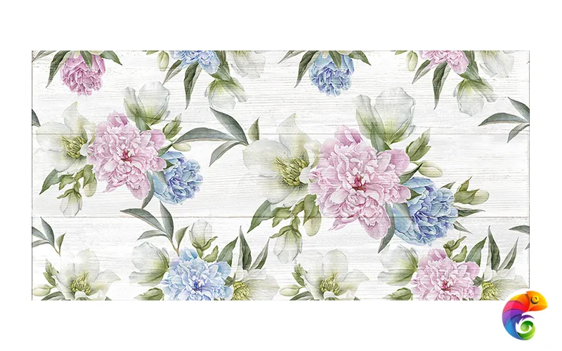 Land Плитка настенная белый узор 08-00-01-2672 20х40