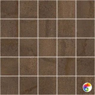 Metallica Декор мозаичный коричневый MM34035 25х25