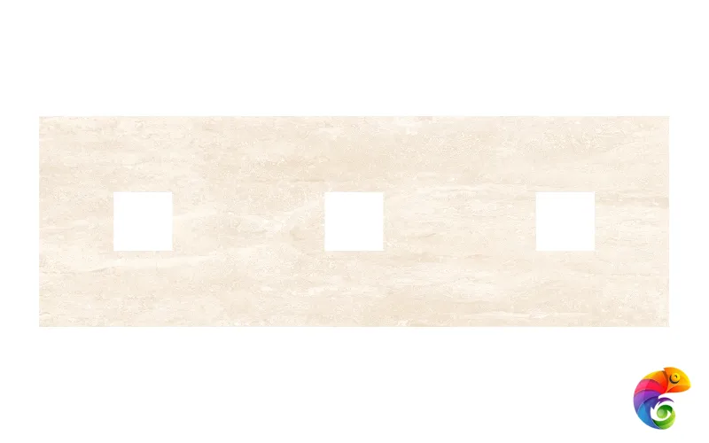 Петра Декор (с 3-мя вырезами 5,6х5,6) бежевый 20х60