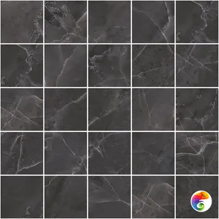 Olimpus Декор мозаичный чёрный MM34038 25х25