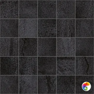 Metallica Декор мозаичный чёрный MM34034 25х25