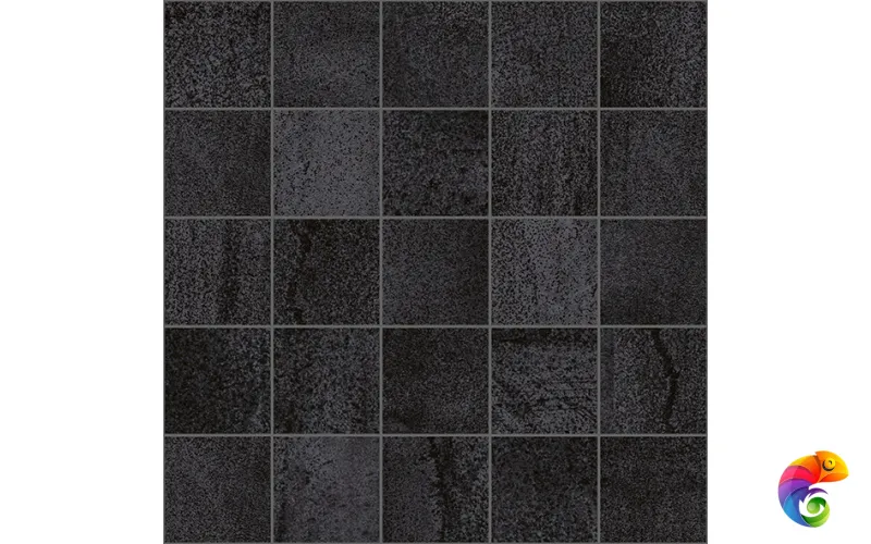 Metallica Декор мозаичный чёрный MM34034 25х25