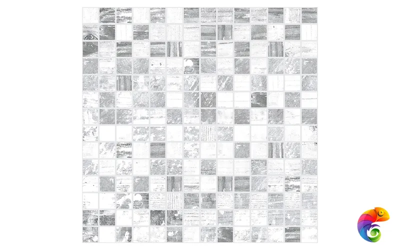 Extra Мозаика серый+белый 30х30