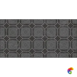 Olimpus Grand Декор чёрный 25х50