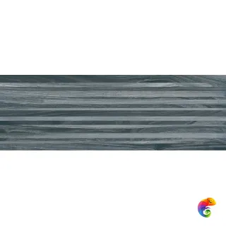 Zen Плитка настенная полоски чёрный 60034 20х60