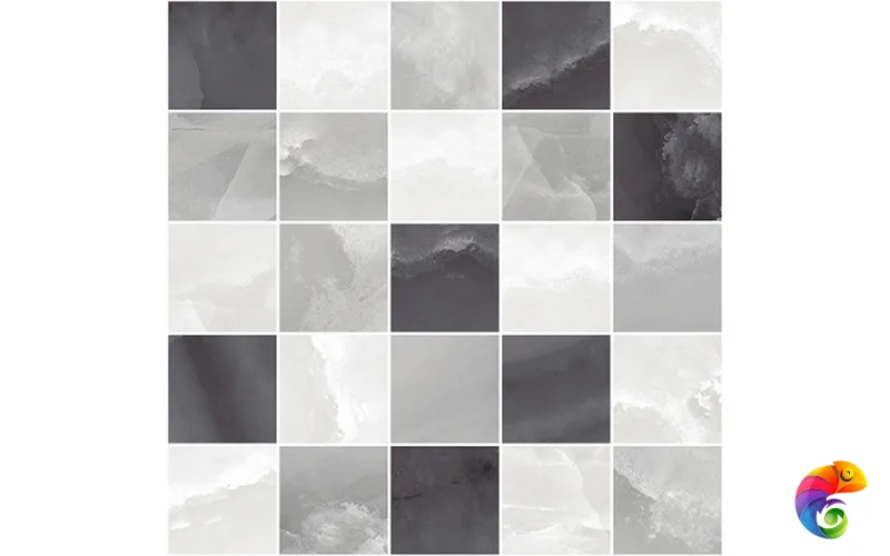 Prime Декор мозаичный серый микс MM34040 25х25