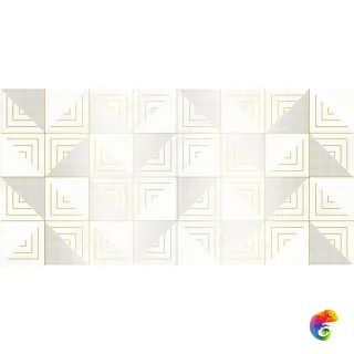 Mania Декор белый 25х50