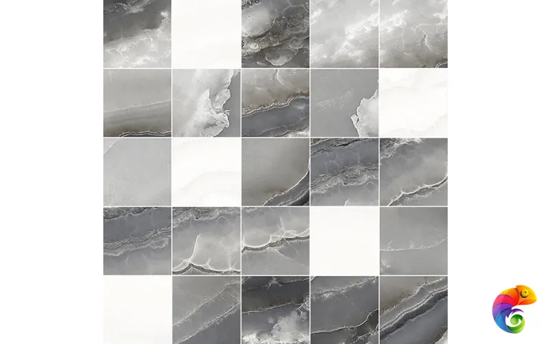 Mania Декор мозаичный серый MM34102 25х25