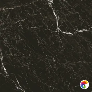 Classic Marble Snow Black Керамогранит черный глянцевый, GT-272/gr 40х40