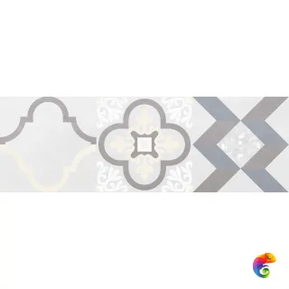 Woody Плитка настенная серый узор 25х75