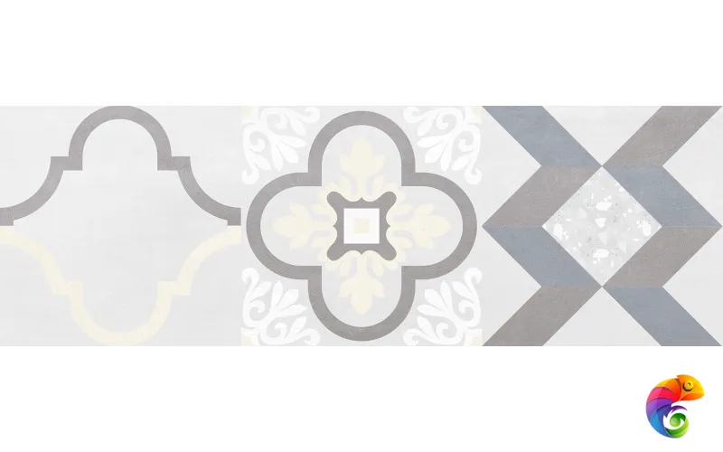 Woody Плитка настенная серый узор 25х75