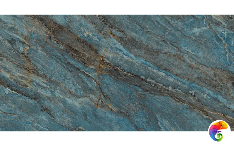 Beam Turquoise Керамогранит бирюзовый 60х120 лаппатированный шайн