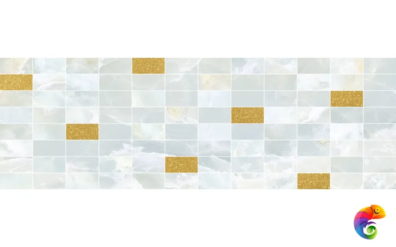 Eden Декор мозаичный светло-голубой золото MM60156 20х60