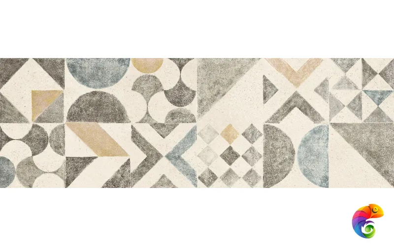 Плитка Cocciopesto Decoro Caleido Bianco 40*120 (1кор/6шт/2,88м2) Bianco 40×120