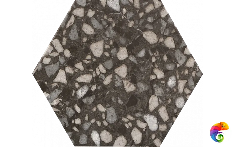 Керамогранит Six Terazzo Black 23*27 (1кор/16шт/0,75м2) Black 23×27