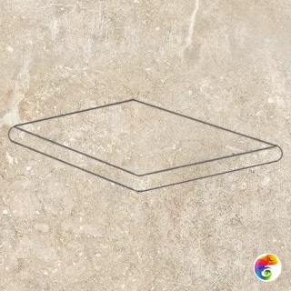 Ступень угловая Petra Round. Anti-Slip Beige 33*33 (1кор/2шт) Beige 33×33