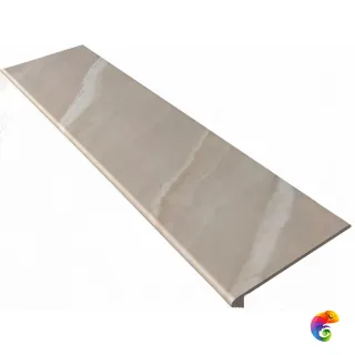 Ступень фронтальная Tibet Smooth Round. Beige 33*120 (1кор/2шт) Beige 33×120