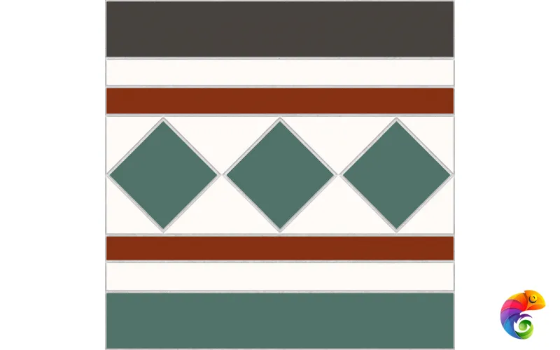 Керамогранит Victorian Dreams Cenefa Bristol Green 22,5*22,5 (1кор/12шт) Green 22.5×22.5