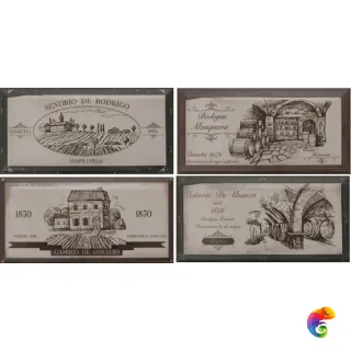 Декор Hueso Wine Labels Mix 10*20 (1кор/50шт/1м2) Mix 10×20
