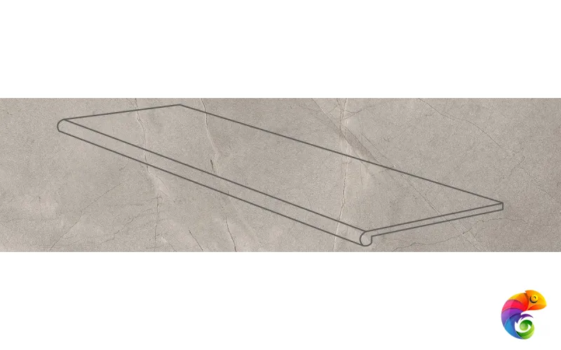 Ступень фронтальная Marble Smooth Round. Pulpis 33*120 (1кор/2шт) Pulpis 33×120