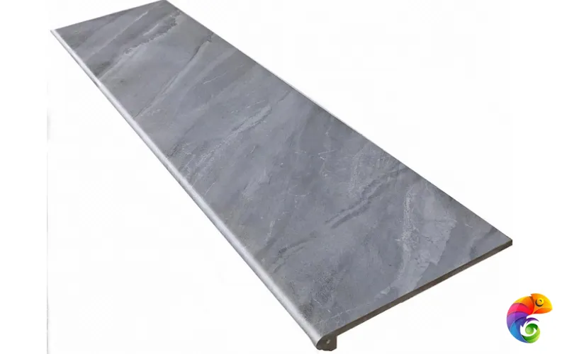Ступень фронтальная Tibet Anti-Slip Round. Gris 33*120 (1кор/2шт) (на складе Smooth) Gris 33×120