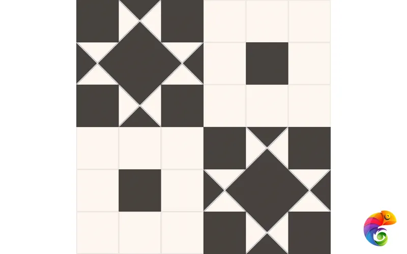 Керамогранит Victorian Dreams Bedford Black 45,2*45,2 (1кор/6шт/1,23м2) Black 45.2×45.2