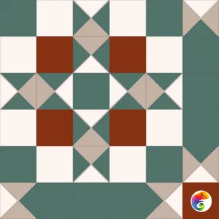 Керамогранит Victorian Dreams Bedford Green 45,2*45,2 (1кор/6шт/1,23м2) Green 45.2×45.2