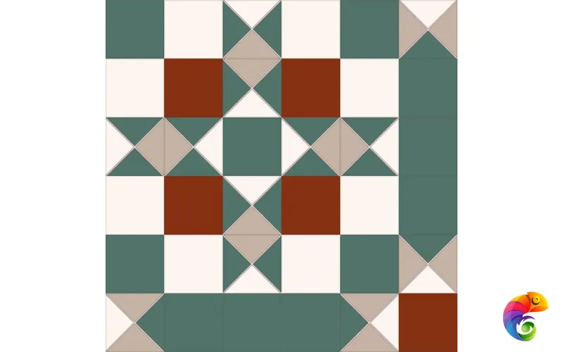 Керамогранит Victorian Dreams Bedford Green 45,2*45,2 (1кор/6шт/1,23м2) Green 45.2×45.2