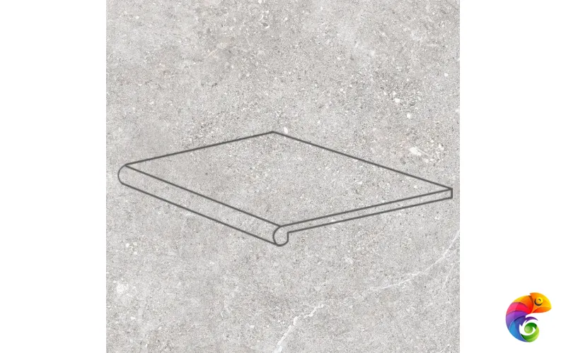 Ступень фронтальная Petra Anti-Slip Round. Gris 33*30 (1кор/4шт) Gris 30×33