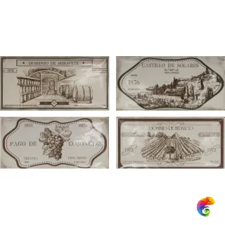Декор Artisan Hueso Wine Labels Decor Mix 10*20 (1кор/50шт/1м2) Mix 10×20