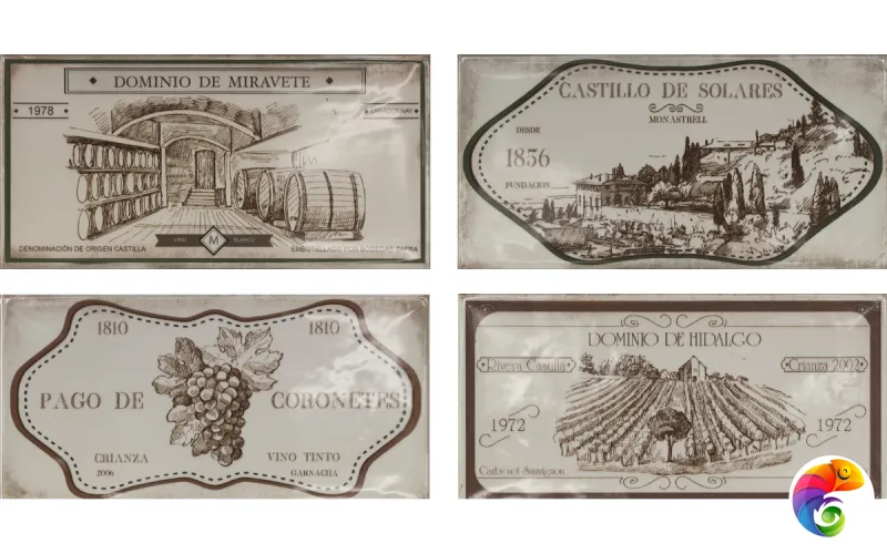 Декор Artisan Hueso Wine Labels Decor Mix 10*20 (1кор/50шт/1м2) Mix 10×20